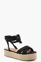 Boohoo Wrap Strap Espadrille Flatform Sandals