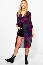 Boohoo Verena Flannel Shirt Red
