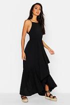 Boohoo Layered Asymetric Hem Maxi Dress