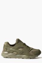 Boohoo Lace Up Running Trainer With Heel Detail Khaki
