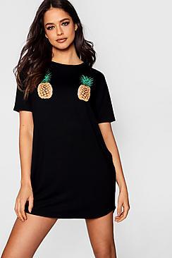 Boohoo Carmen Pineapple Sleep Tee