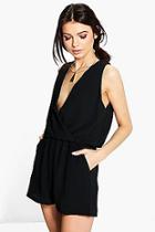 Boohoo Molly Wrap Front Playsuit