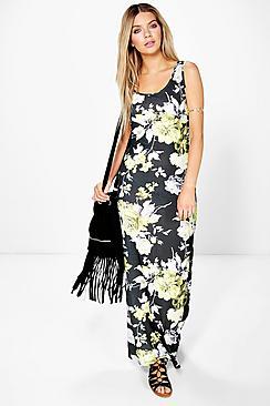 Boohoo Cally Floral Maxi Dress