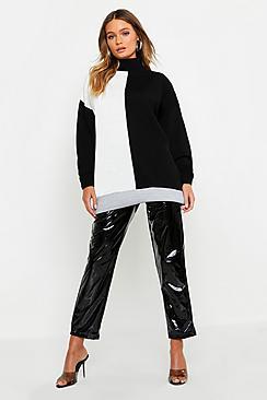 Boohoo Oversized Colour Block Jumper