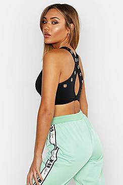 Boohoo Fit Cross Back Eyelet Gym Vest