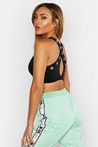 Boohoo Fit Cross Back Eyelet Gym Vest