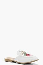 Boohoo Freya Embroidered Loafer Mule