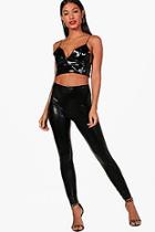 Boohoo Clarisse High Shine Metallic Leggings