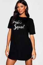 Boohoo Bride Squad Sleep Tee