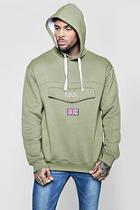 Boohoo Over The Head Festival Man Utility Hoodie