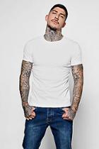 Boohoo Muscle Fit Rolled Sleeve Crew Neck T-shirt