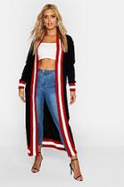 Boohoo Plus Stripe Maxi Length Cardigan
