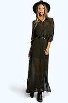 Boohoo Edith Georgette Maxi Shift Dress