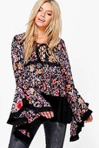 Boohoo Aimelia Woven Printed Oversized Tunic