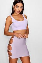 Boohoo Extreme Ring Side Hardware Mini Skirt