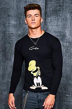 Boohoo Disney Goofy Long Sleeve T-shirt