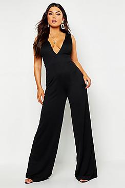 Boohoo Plunge Jumpsuit