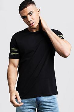 Boohoo Camo Pocket Crew Neck T-shirt