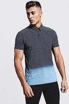 Boohoo Ombre Stripe Jersey Polo