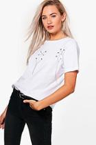 Boohoo Fiona Eyelet Chain Detail Tee