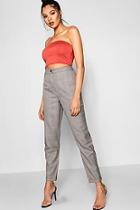 Boohoo Tall Frances Checked Tapered Trouser