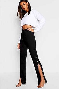 Boohoo Tall Popper Detail Jogger