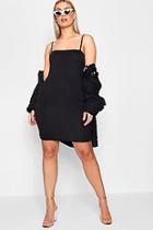 Boohoo Plus Isla Contrast Strap Bodycon Dress