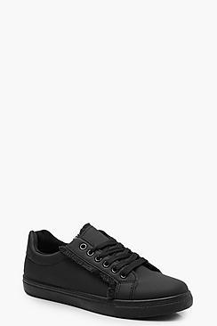 Boohoo Fringe Detail Trainers