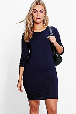 Boohoo Plus Macie 3/4 Sleeve Bodycon Dress