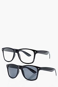 Boohoo Twin Pack Wayfarer Sunglasses