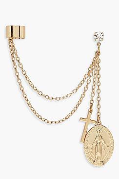 Boohoo Sovereign & Cross Chain Ear Cuff