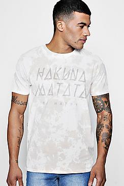 Boohoo Slogan Tie Dye T-shirt