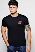 Boohoo Rose Embroidered T-shirt