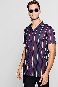 Boohoo Block Stripe Short Sleeve Jersey Shirt