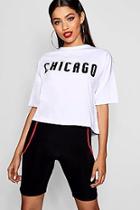 Boohoo Imogen Chicago Slogan T-shirt
