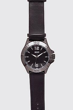 Boohoo All Black Chunky Face Watch