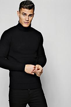 Boohoo Roll Neck Ribbed Jumper