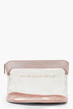 Boohoo 'contour' Slogan Make Up Bag