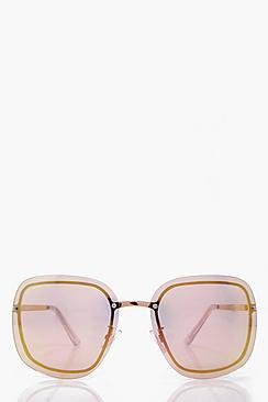 Boohoo Alicia Pastel Ombre Oversized Sunglasses