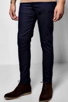 Boohoo Skinny Stretch Chino Trouser Navy