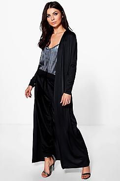 Boohoo Milly Slinky Belted Maxi Duster