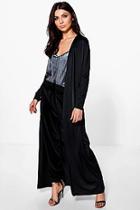 Boohoo Milly Slinky Belted Maxi Duster