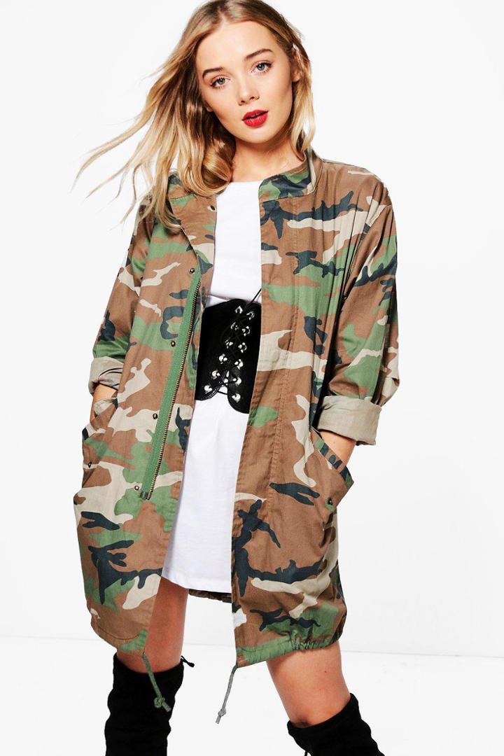 Boohoo Isobel Camo Jacket Multi