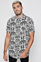Boohoo Tribal Print Short Sleeve Shirt