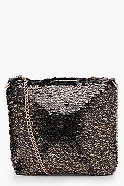 Boohoo Jacqueline Sequin Bucket Bag
