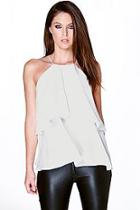 Boohoo Maya High Neck Double Layer Cami