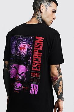 Boohoo Printed Escapism Oversized Tee