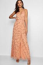 Boohoo Tall Yasmin Boutique Wrap Sequin Maxi Dress