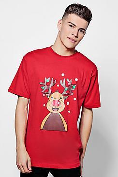 Boohoo Christmas Reindeer T-shirt