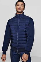 Boohoo Quilted Ponte Sleeve Jacket